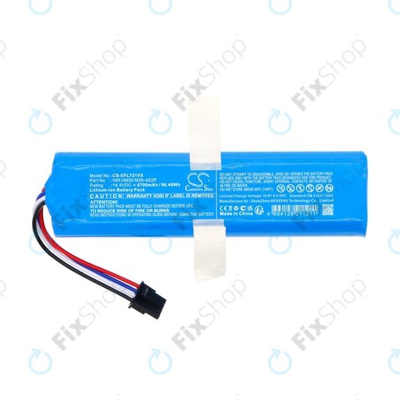 Baterie pentru 360 S6 Pro, S9, X90, X95, Eufy Robovac L70 Hybrid, 6700mAh, Li-Ion, 14.4V, INR18650M26-4S2P, HQ