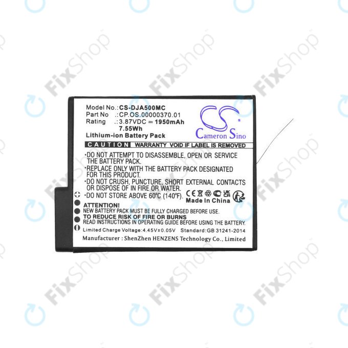 Baterie pentru DJI Osmo Action 5, 1950mAh, Li-Ion, 3.87V, CP.OS.00000370.01, HQ