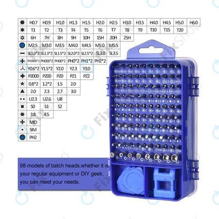Kingsdun - Set de Șurubelnițe de Precizie pentru Servicii de Telefonie, Calculatoare și Electronice 115în1
