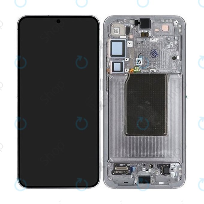 Samsung Galaxy S25 Plus - Ecran LCD + Sticlă Tactilă + Ramă (Silver Shadow) OLED