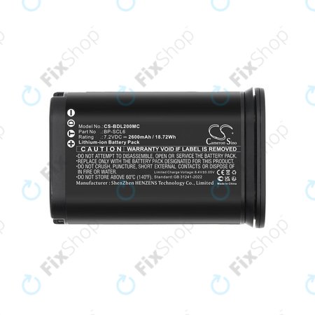 Baterie pentru Leica Q2, Q3, SL2, SL2s, 2600mAh, Li-Ion, 7.2V, BP-SCL6, HQ