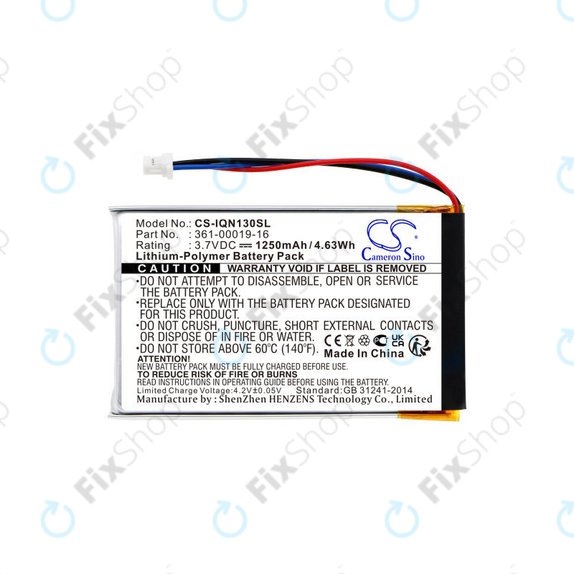 Baterie pentru Garmin Nüvi 1300, 1350, 1370, 1390, 1490, 1250mAh, Li-Pol, 3.7V, 361-00019-16, HQ
