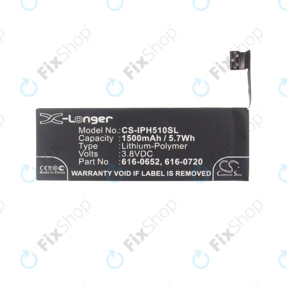 Apple iPhone 5S, 5C - Baterie 616-0652, 616-0720 1500mAh HQ