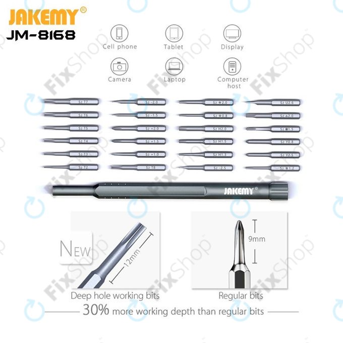 Jakemy JM-8168 - Set de Unelte de service pentru service electronic 24în1