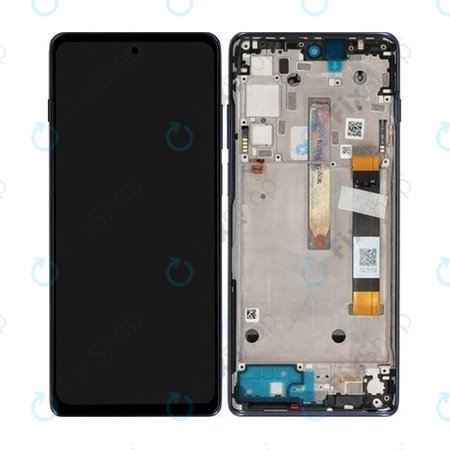 Motorola Moto G200 XT2175 - Ecran LCD + Sticla Tactilă + Ramă (Stellar Blue) - 5D68C20181 Genuine Service Pack