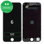 Ecran pentru iPhone 6, Black, Sticlă tactilă cu ramă
