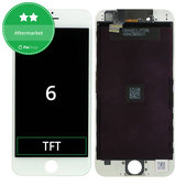 Ecran pentru iPhone 6, White, Sticlă tactilă cu ramă