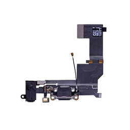 Apple iPhone 5S - Conector de Încărcare + Conector Jack + Microfon + Cablu Flex (Black)