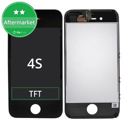 Apple iPhone 4S - Ecran LCD + Sticlă Tactilă + Ramă (Black) TFT