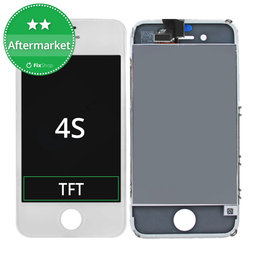 Apple iPhone 4S - Ecran LCD + Sticlă Tactilă + Ramă (White) TFT