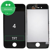 Ecran pentru iPhone 4, Black, Sticlă tactilă cu ramă