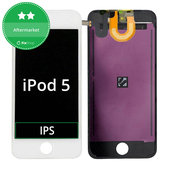 Ecran LCD pentru iPod Touch (5th Gen, 6th Gen, 7th Gen), White, Sticlă tactilă cu ramă