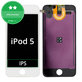 Ecran LCD pentru iPod Touch (5th Gen, 6th Gen, 7th Gen), White, Sticlă tactilă cu ramă