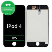 Ecran LCD pentru iPod Touch (4th Gen), Black, Sticlă tactilă cu ramă