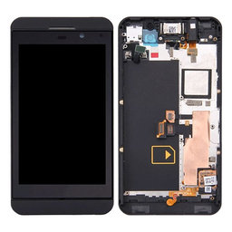Blackberry Z10 - Ecran LCD + Sticlă Tactilă + Ramă 4G (Black) TFT