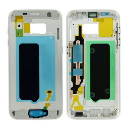 Samsung Galaxy S7 G930F - Ramă Frontală (White) - GH96-09788D Genuine Service Pack