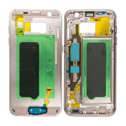 Samsung Galaxy S7 G930F - Ramă Frontală (Pink Gold) - GH96-09788E Genuine Service Pack