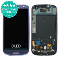 Samsung Galaxy S3 i9300 - Ecran LCD + Sticlă Tactilă + Ramă (Pebble Blue) OLED