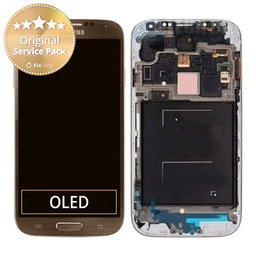 Samsung Galaxy S4 i9506 LTE - Ecran LCD + Sticlă Tactilă + Ramă (Brown) - GH97-15202E Genuine Service Pack