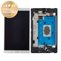 Samsung Galaxy Tab S 8.4 T700 - Ecran LCD + Sticlă Tactilă + Ramă (Dazzling White) - GH97-16047A Genuine Service Pack