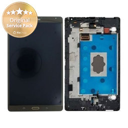 Samsung Galaxy Tab S 8.4 T700 - Ecran LCD + Sticlă Tactilă + Ramă (Titanium Bronze) - GH97-16047B Genuine Service Pack