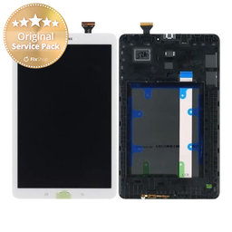 Samsung Galaxy Tab E T560N - Ecran LCD + Sticlă Tactilă + Ramă (White) - GH97-17525B Genuine Service Pack