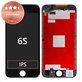 Ecran pentru iPhone 6S, Black, Sticlă tactilă cu ramă, Refurbished