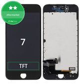 Ecran pentru iPhone 7, Black, Sticlă tactilă cu ramă