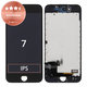 Ecran pentru iPhone 7, Black, Sticlă tactilă cu ramă, Refurbished