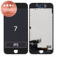 Ecran pentru iPhone 7, Black, Sticlă tactilă cu ramă, Refurbished