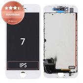 Ecran pentru iPhone 7, White, Sticlă tactilă cu ramă, Refurbished