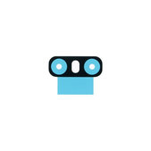 LG G6 H870 - Autocolant pod Sticlă Cameră Spate - MJN70094201 Genuine Service Pack