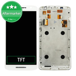 Motorola Moto X Play XT1562 - Ecran LCD + Sticlă Tactilă + Ramă (White) TFT