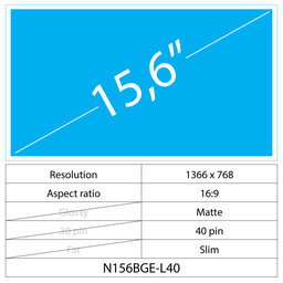 Asus ROG GL502VT-FI 15.6 LCD Slim Mat 40 pin HD