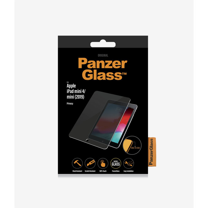 PanzerGlass - Sticlă întârită Privacy Standard Fit pentru iPad mini (2019)/iPad mini 4, transparentă