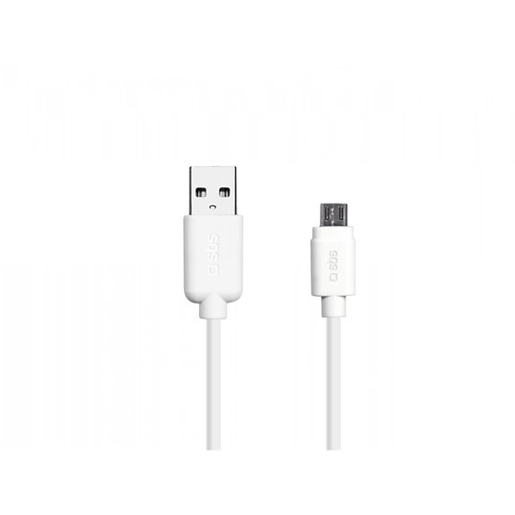 SBS - Micro-USB / USB Cablu (1m), alb