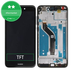 Huawei P9 lite (2017), Honor 8 Lite - Ecran LCD + Sticlă Tactilă + Ramă (Black) TFT