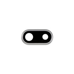 Apple iPhone 8 Plus - Sticlă Cameră Spate cu Ramă (Silver)