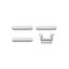 Apple iPhone 8 Plus - Set Butoane Volum + Pornire + Modul Silen?ios (Silver)