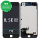 Ecran pentru iPhone 8, SE (2020), SE (2022), Black, Sticlă tactilă cu ramă