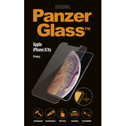 PanzerGlass - Geam Securizat Privacy Standard Fit pentru iPhone X, XS ?i 11 Pro, transparent