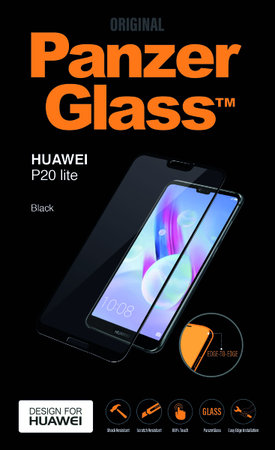 PanzerGlass - Sticlă întărită Edge-to-Edge pentru Huawei P20 Lite, negru