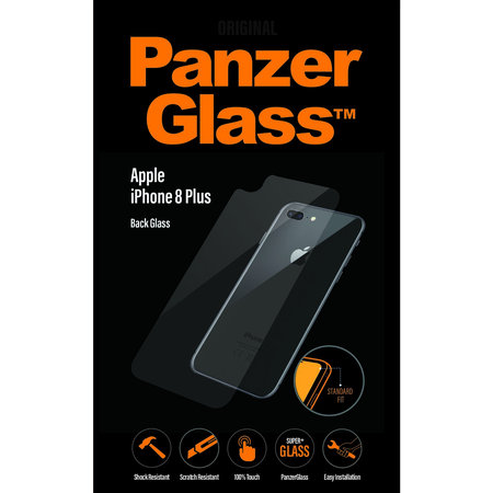 PanzerGlass - Spate Geam Securizat Backglass pentru iPhone 8 Plus, transparent