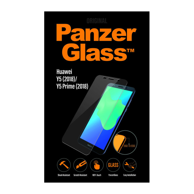 PanzerGlass - Geam Securizat pentru Huawei Y5 (2018), Y5 Prime (2018), transparent