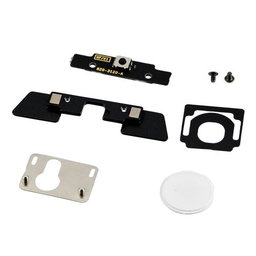 Apple iPad 2, iPad 3 - Buton Acasă + Cablu Flex + Suport plastic + Suport metalic (White)