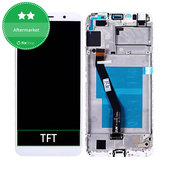 Huawei Y6 Prime (2018) - Ecran LCD + Sticlă Tactilă + Ramă (White) TFT