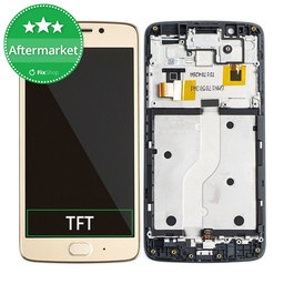 Motorola Moto G5 XT1676 - Ecran LCD + Sticlă Tactilă + Ramă (Gold) TFT
