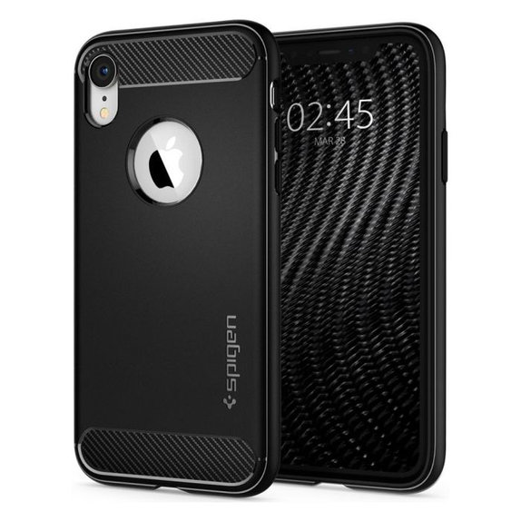 Spigen - Carcasă Rugged Armor pentru - iPhone XR, negru