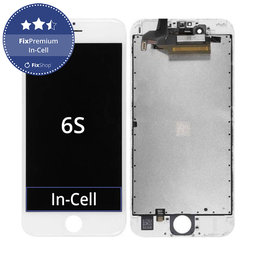 Apple iPhone 6S - Ecran LCD + Sticlă Tactilă + Ramă (White) In-Cell FixPremium