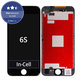 Ecran In-Cell pentru iPhone 6S, Black, Sticlă tactilă cu ramă, FixPremium